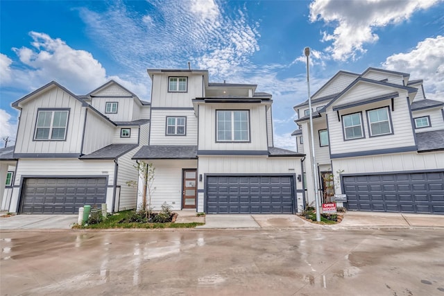 view of property with a garage