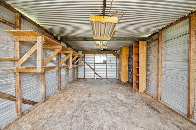 view of storage area