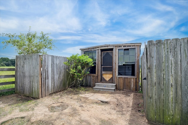 view of outdoor structure