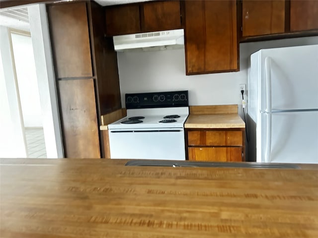 kitchen featuring white appliances