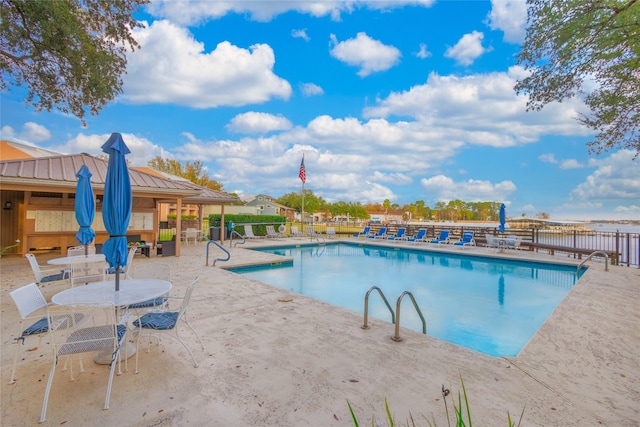 view of pool with a patio area