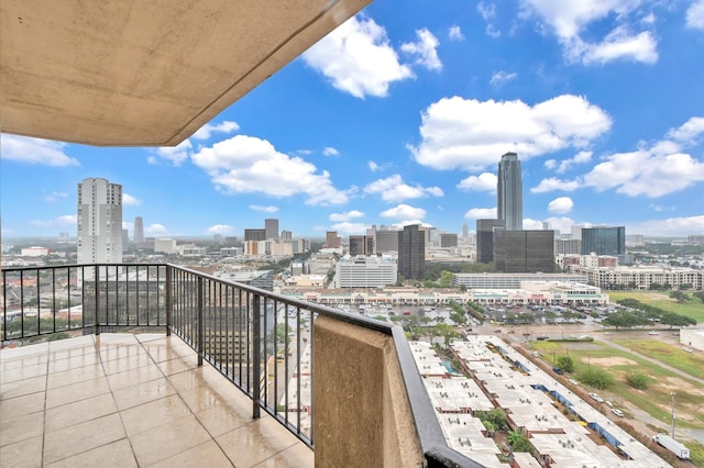 balcony featuring a view of city