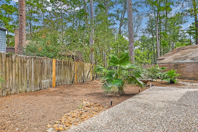 view of yard with a patio area