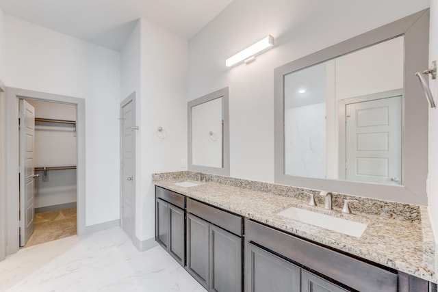 11913 Mockingbird Ln, Montgomery, TX 77356 - bathroom with double vanity and a spacious closet