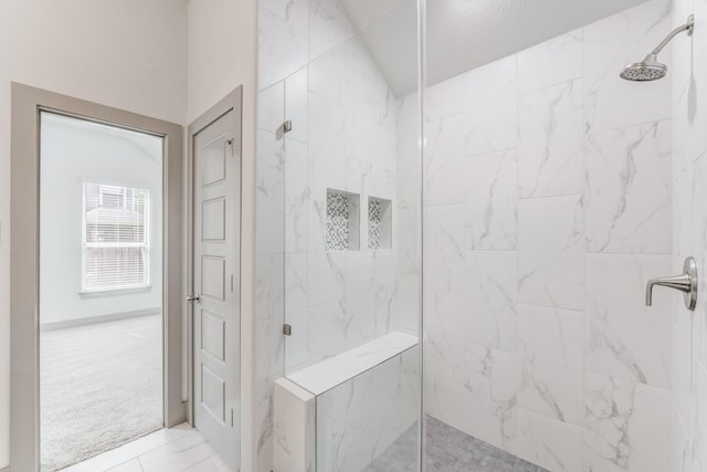 11913 Mockingbird Ln, Montgomery, TX 77356 - full bathroom featuring a marble finish shower