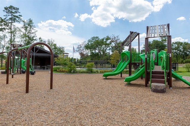 view of jungle gym