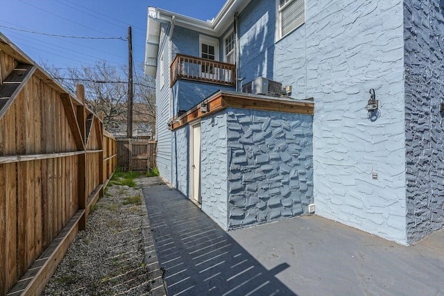 exterior space with a balcony