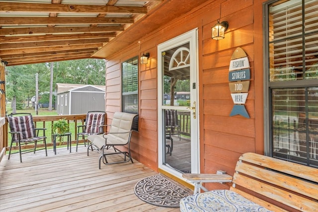 view of wooden deck