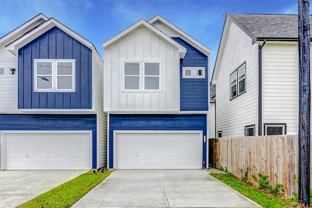 view of front of home with a garage