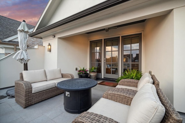 view of patio / terrace with an outdoor living space