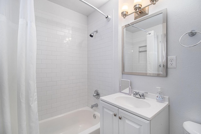 3821 Nasa Rd Unit 1, Seabrook, TX 77586 - bathroom featuring shower / bath combination with curtain and vanity