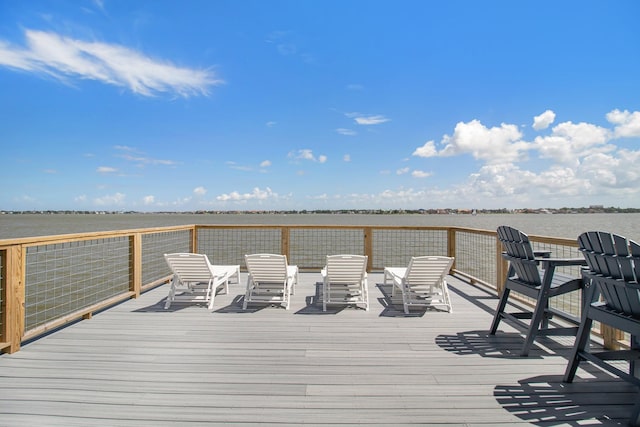 3821 Nasa Rd Unit 1, Seabrook, TX 77586 - wooden deck featuring a water view