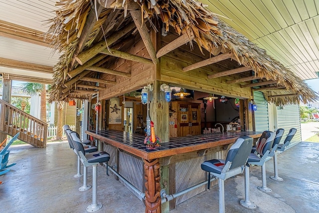 22921 Chiquita St, Galveston, TX 77554 - view of patio with outdoor dry bar