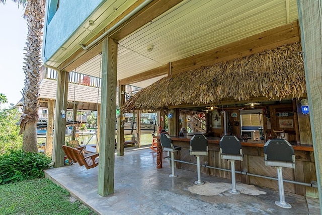 22921 Chiquita St, Galveston, TX 77554 - view of patio / terrace with outdoor dry bar
