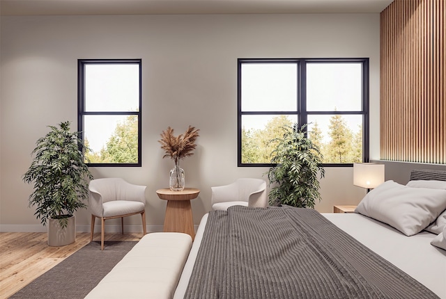 bedroom featuring hardwood / wood-style flooring