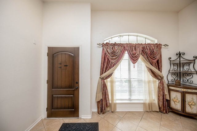 view of tiled entryway