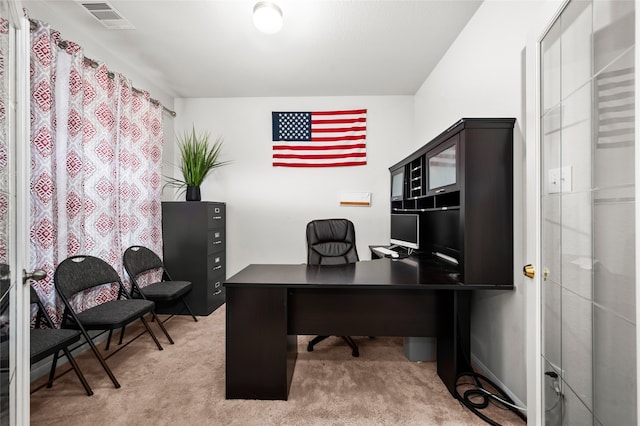 home office featuring carpet