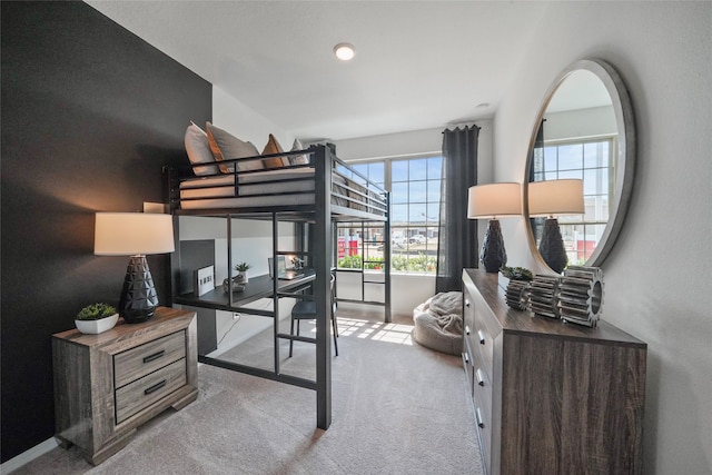 view of carpeted bedroom