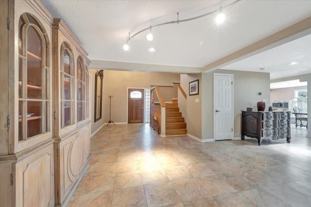 entrance foyer with rail lighting