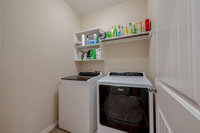 laundry room featuring independent washer and dryer