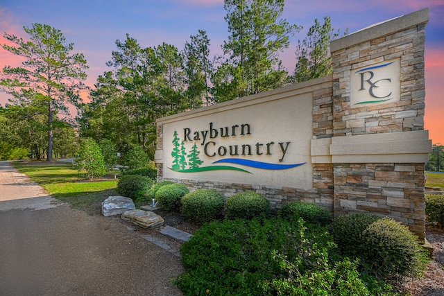 view of community sign