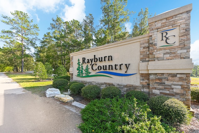 view of community sign