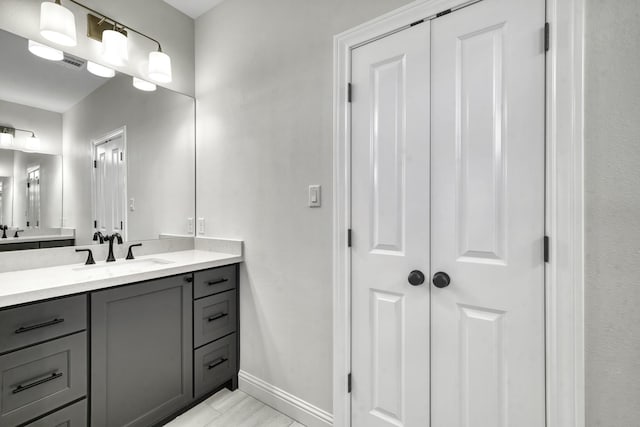 bathroom featuring vanity