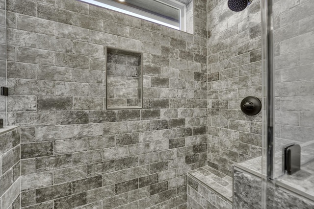 bathroom with walk in shower