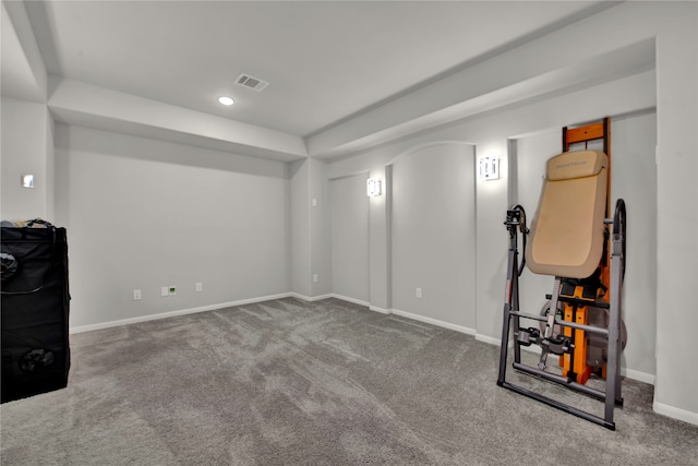 view of carpeted living room