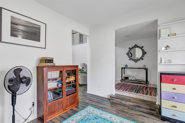 interior space featuring dark hardwood / wood-style flooring