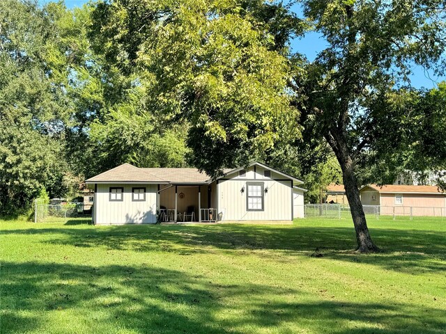 exterior space with a front yard