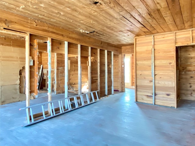 2127 Broadway St, Galveston, TX 77550 - miscellaneous room featuring concrete flooring and wooden ceiling