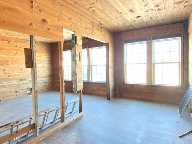 2127 Broadway St, Galveston, TX 77550 - interior space with wood ceiling, wooden walls, and wood finished floors