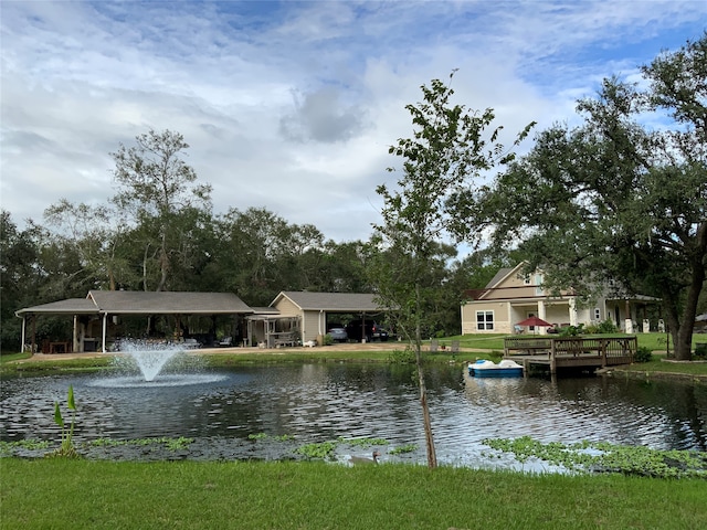 view of water feature