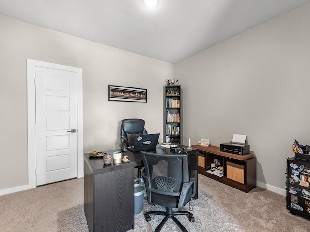 office area with carpet