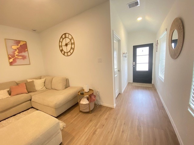 interior space featuring light hardwood / wood-style flooring