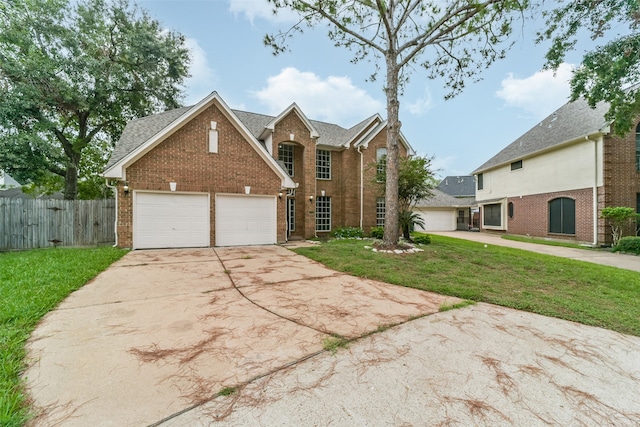 view of front property with a front lawn