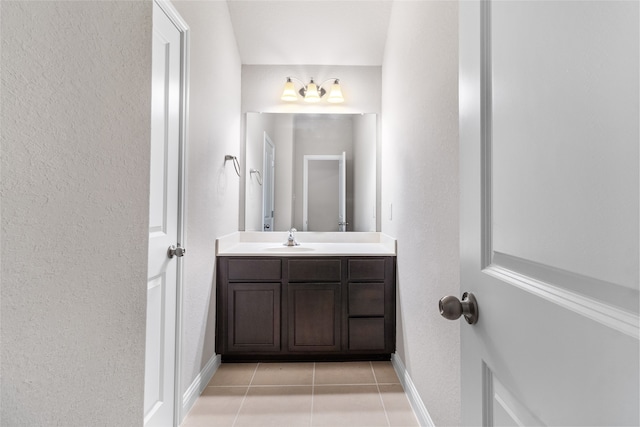 bathroom featuring vanity and tile patterned floors