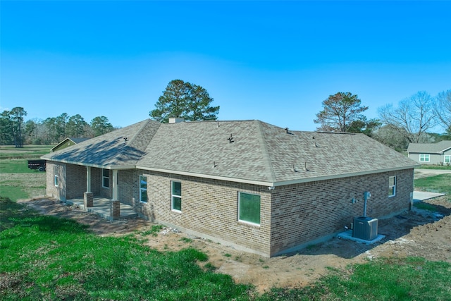 view of home's exterior featuring central AC