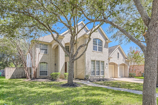 view of front property with a front lawn