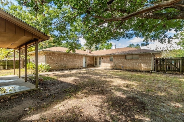 view of back of property