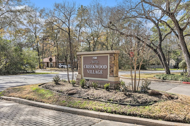 view of community sign