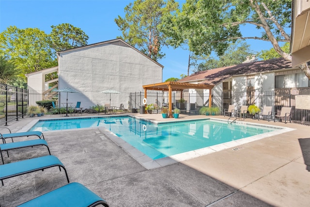 view of pool with a patio