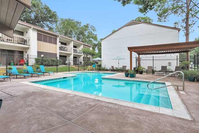 view of pool with a patio area