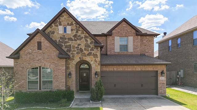 view of front of home featuring a garage