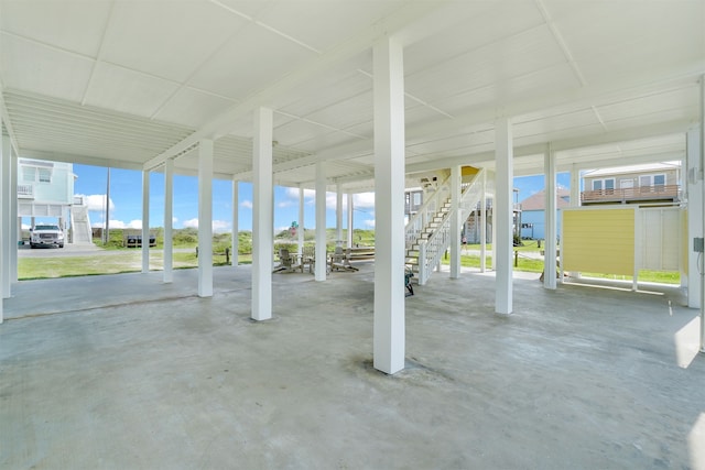 view of patio featuring a carport