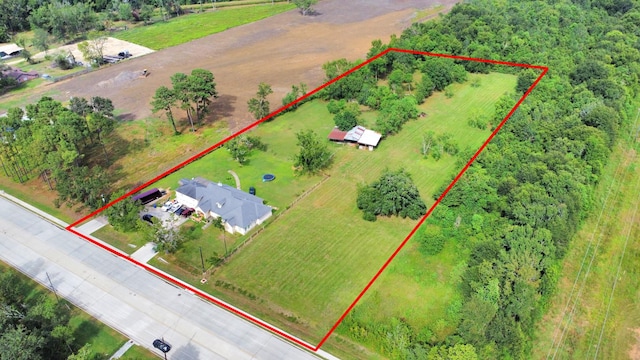 10510 Crosby Lynchburg Rd, Crosby, TX 77532 - overview of rural landscape with property boundaries highlighted