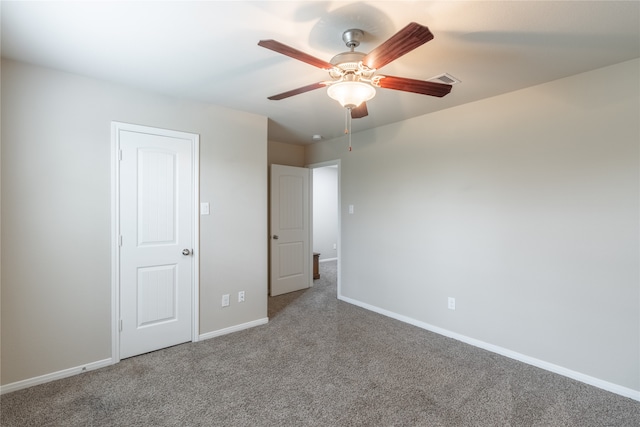 unfurnished bedroom with ceiling fan