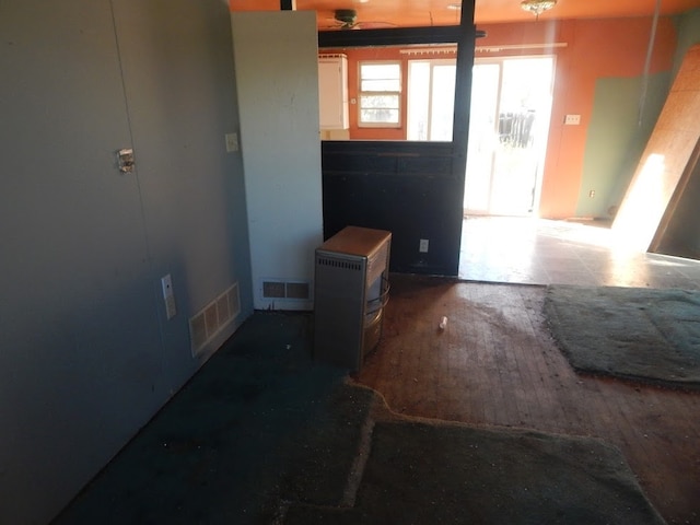 living room with hardwood / wood-style flooring