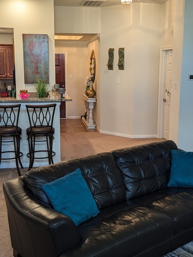 view of carpeted living room